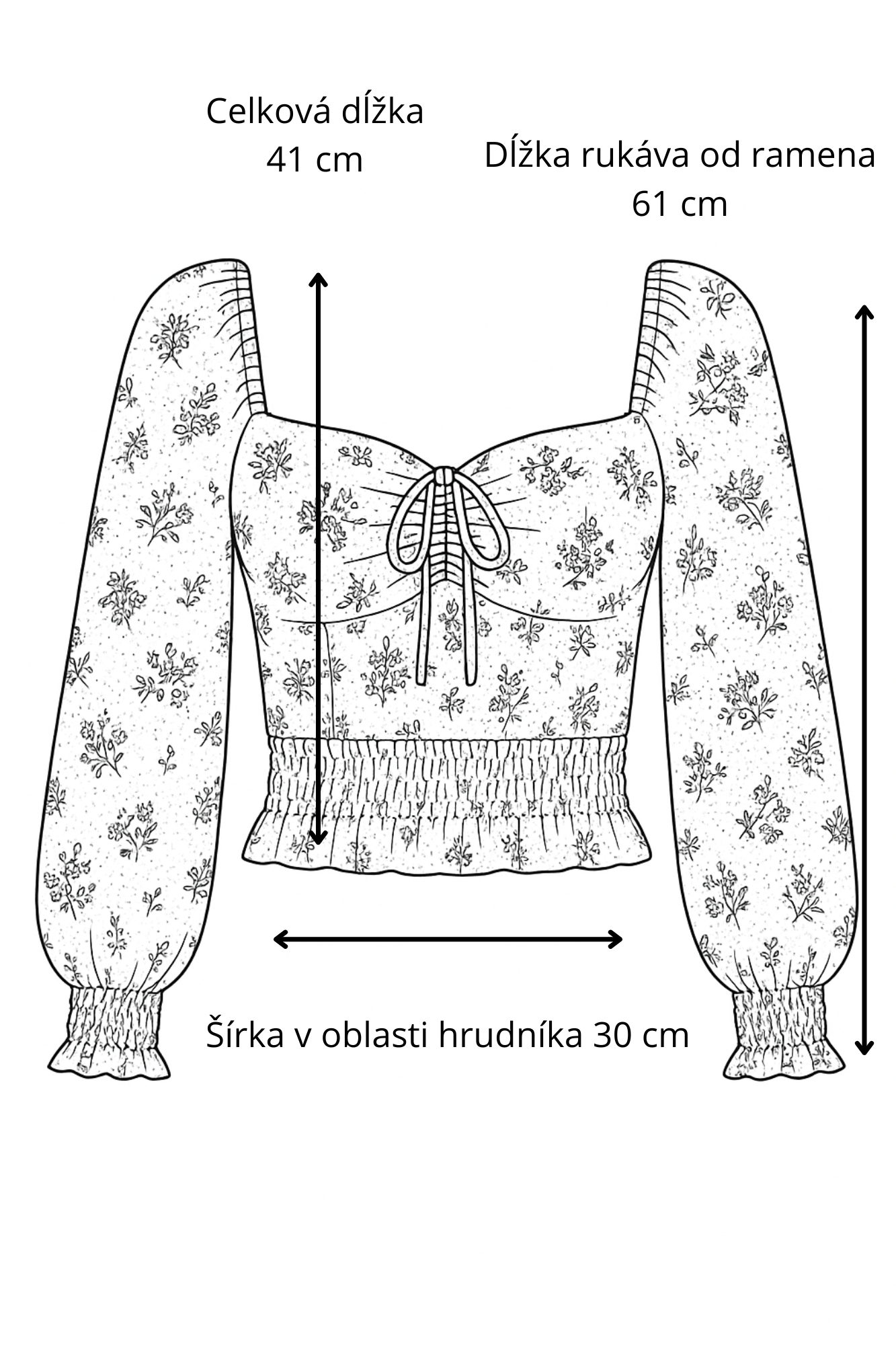 Blúzka s kvietkami ružová a modrá
